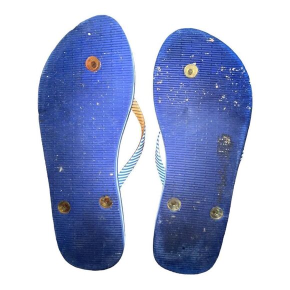 Vera Bradley Lot of Three Flip Flops Med 7-8 Happy Snails Marina Paisley Violet - Picture 7 of 7